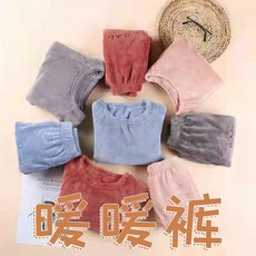 새로운 어린이 따뜻한 정장 산호 양털 가을 겨울 양털 안감 파자마 바지 소년과 소녀 겨울 잠옷 홈웨어 항공배송