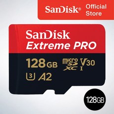 샌디스크코리아 공식인증정품 마이크로 SD카드 익스트림 프로 QXCD 128GB ( SD 아답터 포함 ), 1개