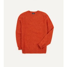 드레익스 Rust Brushed Shetland Crew Neck Jumper