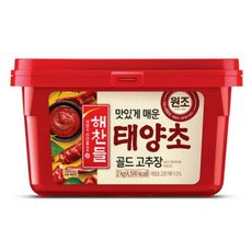 해찬들 맛있게 매운 태양초 골드 고추장, 2kg, 3개