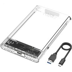  2.5 3.5인치 SATA HDD SSD 7-9.5mm 5Gbps 전송 속도 16TB 용량 UASP 지원 USB 3.0 to 어댑터 리더 스토리지 케이스, White 