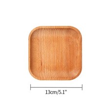 카페트레이 쟁반 사각트레이 빵트레이 나무트레이 북유럽 나무 트레이 간단한 원형 레트로 서빙 접시 과일 디저트 보관 커피 컵 매트 패드 홈 데코, S4 Wooden tray, 1개