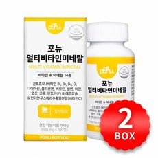 포뉴 멀티비타민미네랄 600mg x 180정 x 2박스, 2개, 108g