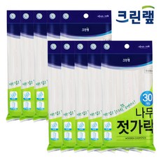 크린랲 이나우스 나무젓가락 + 은사수세미, 10개, 30개입