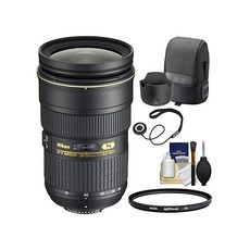 Nikon 2470mm f28G AFS ED ZoomNikkor Lens with Hood Pouch Case Filter Kit for D3200 D3300 D5300, One Size, One Color