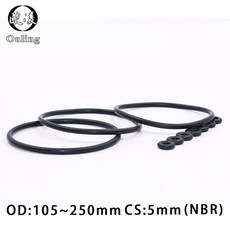 도장 OD105 CS5mm 링 250mm 140 오링 110 120 NBR O 씰링 개스킷 고무 개 115 135 로트당 130 2 145 125 150, 7) OD 135mm 5mm
