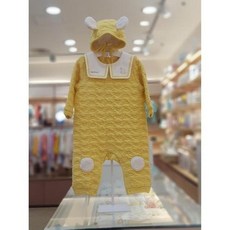 아가방 옐로우 리온곰삼중지우주복(모자) 01R727502
