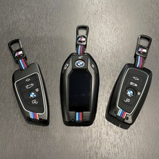 [AS가능] BMW 메탈 블랙 키케이스 야광 신형 구형 디스플레이 X 3 5 7 시리즈 가죽 키커버 키링 가죽, 반달형(신형)-무광블랙