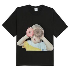 송 아 헌 스타 동일 2021 여름 한국 패션 브랜드 ADLV 뮤 직 비디오 양손 남녀 반팔 티셔츠 면