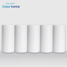 오스터 600ml 피팅 2호녹물 석회석 흙탕물 염소냄새제거 정수기, 멜트블로운5인치필터(5개세트)