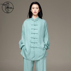 태극권도복 우슈복 남녀공용 공연 무술 긴팔 도복 중국 택견, S, 1개