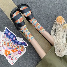 꽃망사메쉬스니커즈양말