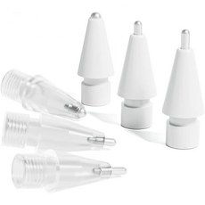 애플 펜슬 2세대 아이패드 프로 - iPencil Nib for Pencil 1st/Pencil (화이트-4커버), 6pack-metal