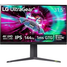 LG전자 울트라기어 게이밍모니터 32GR93U 32인치 4K IPS 144Hz 1ms UHD HDR HDMI 2.1