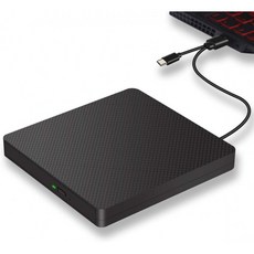 USB 3.0 &amp; USB-C 외장 CD DVD 드라이브 휴대용 CD/DVD+/-RW 드라이브/DVD 플레이어 for Laptop Desktop MacBook Mac Wind, 단일옵션
