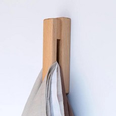 나무 수건 걸이 가방 정리함 수건 걸이 랙 자체 가정용 벽 또는 문 거실 손톱 내 하중, 01 Beech, 1개