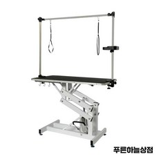 푸른 대형견 미용 전동 테이블 이발 유압리프트, 1개, 120x60cm 블랙상판+그레이프레임