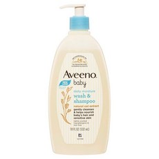 Aveeno Baby 천연 귀리 추출물이 함유된 젠틀 워시 & 샴푸 티어프리 500ml(18액량 온스) 4개 팩, 6 Fl Oz (Pack of 12)
