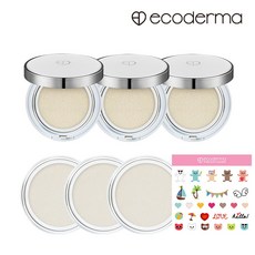 에코더마 퓨어 선쿠션 본품3+리필3 SPF50+ PA++++, 1개, 화이트