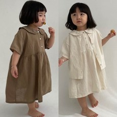 여름 아동 여아 키즈 어린이 오누이 무지 원피스 유아 아기