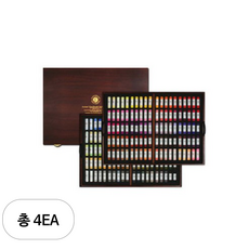 문교 핸드메이드 소프트 파스텔 목상자 MPHM-200W, 200색, 4세트