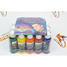 "에어 브러시 시작 방법"DVD + 18 색 Createx Airbrush Colors Paints Set 2oz. 작성자 SprayGunner