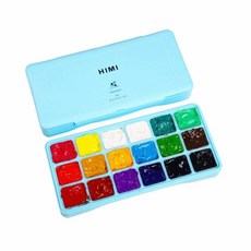 INK LAB Gouache Paint Set 젤리 과슈 물감 히미과슈 세트 젤리 컵 18색 30ml