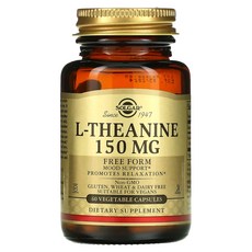 솔가 L-테아닌 프리폼 150mg 60 베지 캡, 5개, 60정