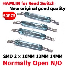 리드 스위치용 정품 HAMLIN 자기 접촉 스위치 유도 센서 정상 개방 NO 2*14mm 7mm 10mm 13mm 19mm 100 개, 6) SMD 10-11-14 MM