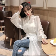 시스루롱가디건