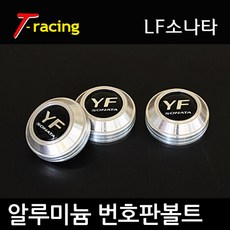 알루미늄 로고 번호판볼트 YF소나타 크롬실버[3개1세트], YF소나타(크롬실버), 3개입