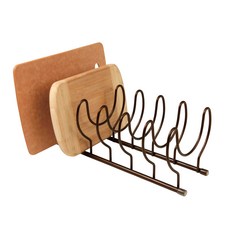 유로 리드 오거나이저 냄비뚜껑받침 Bronze 1개 Storage Rack Kitchen Shelf