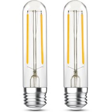 Grensk 경광봉 경광등 신호봉 LED 디밍 가능한 E26 관형 전구 40Watt 4.96 인치 T10 T30 4W 400 루멘 빈티지 에디션 샹들리에 조명 또는 산업용 벽면, T30-2700k, 1개