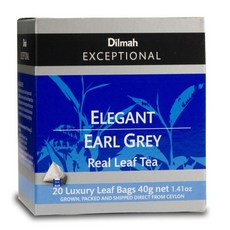 Dilmah Elegant Earl Grey Tea 20 Luxury Tea Bags - Dilmah Elegant Earl Grey Tea 20개 럭셔리 티백 - Dilmah, 113.4g