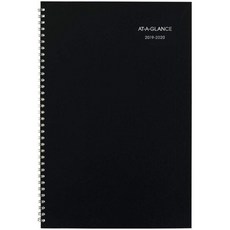 AT-A-GLANCE 2019-2020 학년도 월간 플래너 대형 8 "x 12" DayMinder 검은 색 (AY200), 단일상품, 단일상품