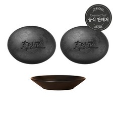 코스메쉐프 흑당고 비누 110g x2 + 도자기 받침대