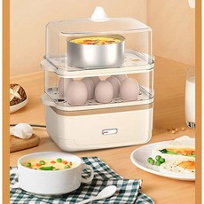 가정용 전기 계란 보일러 자동 스티머 음식 조리 기계 아침 식사 멀티 쿠커 220V, stainless steel rack, 1개