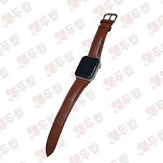 앵두팝 애플워치 6 5 4 3 2 1 SE세대 악어가죽 밴드 38 40 42 44mm, 38/40mm, 브라운