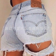 여성 빅사이즈 플러스 사이즈 여름 바지 팬츠 청 반 슬림 섹시 구멍 도시 패션 캐주얼 핫 demin 의류 new y2k 스타일 2xl