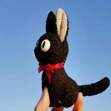 마녀배달부 키키 지지인형 검은고양이 지브리 인형키링 지브리굿즈 15cm 20cm, 앉은 지지 15cm (키체인O)