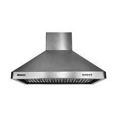 XtremeAir Ultra 시리즈 UL02-W36 폭 36인치 LED 조명 그리스 배출 터널이 있는 배플 필터 1.0mm 비자성 스테인리스 스틸 이음매 없는 본체 벽, 36 Inch