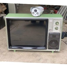 브라운관 tv cctv 레트로 송출기 아날로그 팝업행사 리폼 14인치 재생가능, 17인치 라이트그린