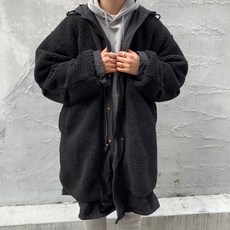 오버핏 개파카 양면 덤블 롱 야상