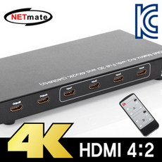 허니맨션 넷메이트 NM-HX422 4K 지원 HDMI 4:2 매트릭스 분배기(리모컨) 유선공유기, 단일 모델명/품번