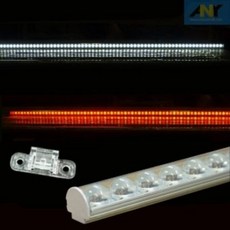  12V차량용 확산형 볼록렌즈 장착 90발 LED바 150cm, 상세페이지 참조, 레드옐로우+클립3P 