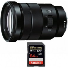 Sandisk Extreme PRO SDXC 64GB UHS-1 메모리 카드를 포함한 Sony SELP18105G E PZ 18-105mm f/4 G OSS