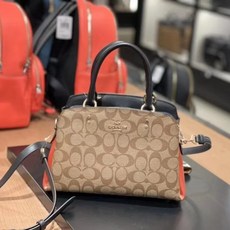 코치 가방 COACH 데일리 미니 릴리 캐리올 오피스백 시그니처 시티룩 캔버스백 F91384