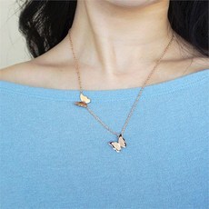 써지컬로즈골드나비목걸이
