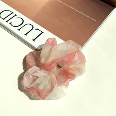 쉬폰 그라데이션 슈슈 헤어 곱창 헤어끈