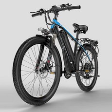 LANKELEISI 남녀공용 전기 산악 자전거 고속 오프로드 스노우 Ebike T8 48V 500W 10Ah 13Ah 26 인치 21, CHINA, 21_500W 10AH, 파란, 파란+21+500W 10AH